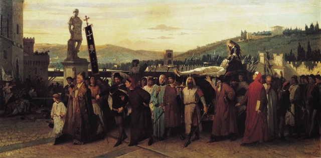 Funeral of Buondelmonte by Francesco Saviero Altamura, 1860 